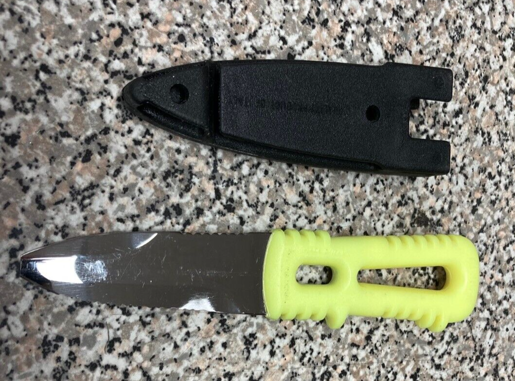 Gerber River Shorty Knife Diving Kayaking Stainless Fixed Blade Italy