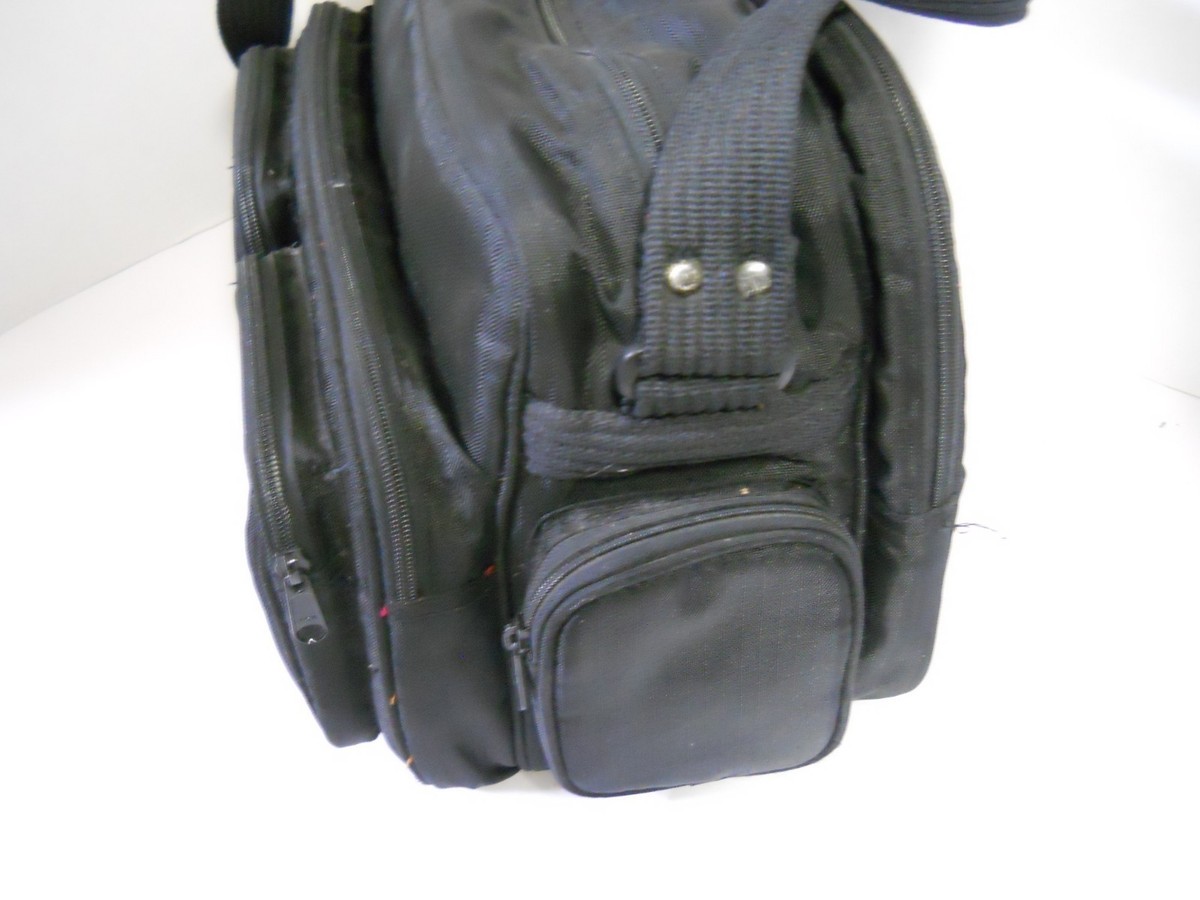 Multi-Pocket Padded Camera Camcorder Bag Carry Case Black w