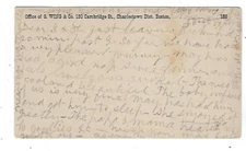 1888 UX7 1c Postal Card, Saint Albans ME, Advertising, Wing & Co.