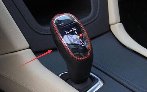 For Cadillac XT5 2017-2019 Black Leather PU Central Console Gear Shift Knob Trim - Picture 2 of 14