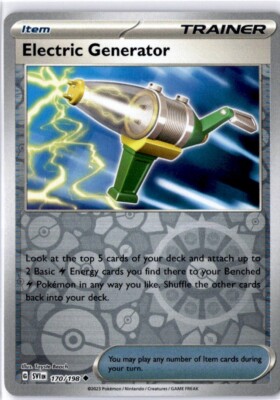 Pokemon Electric Generator 170/198 - Scarlet & Violet - Reverse Holo Near Mint