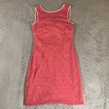 Marc New York Womens 4 Sheath Dress Coral Pink Short Mini Lace Lined Office