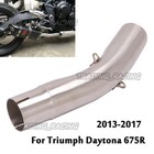 For Triumph Daytona 675R 2013-2017 Slip-on Exhaust System Link Pipe Middle Tube