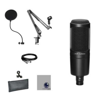 Audio-Technica AT2020 with StreamEye Boom Arm and Accessories