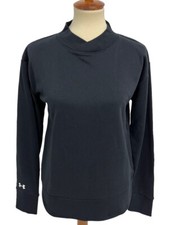Under Armour Women's Long Sleeve Black Stadium crew pullover Size SM