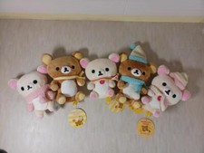 Rilakkuma Korilakkuma Plush Mascot Set of 5 Winter San-X Tag Japan