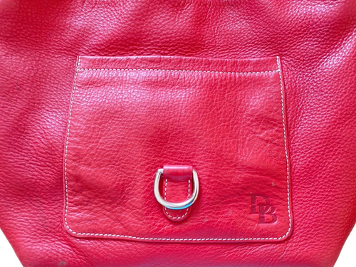 Borsa a tracolla Dooney Bourke in pelle rossa pieghevole - Foto 3 di 8
