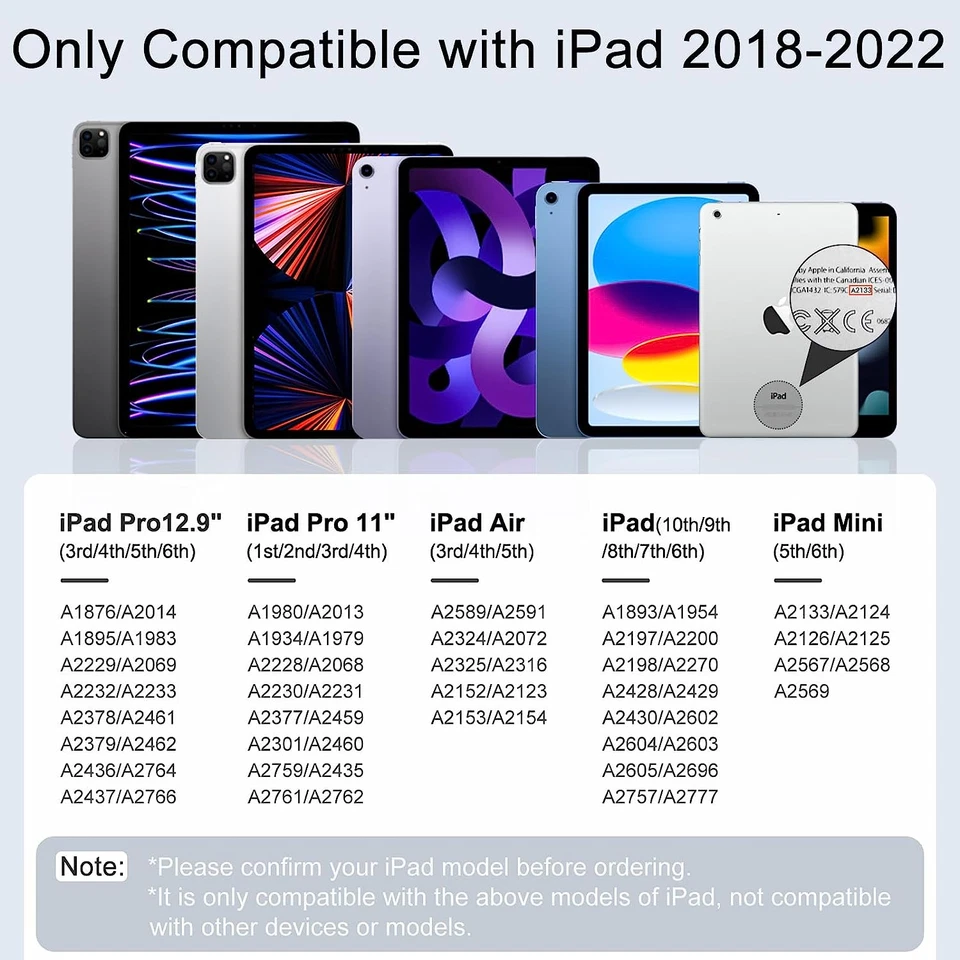 For Apple Pencil Stylus for iPad Pro/iPad Mini/iPad Air Write Draw 2018-2023 Pen - Image 3 of 4