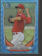 MICHAEL LORENZEN  2014 BOWMAN CHROME DRAFT TOP PROSPECT BLUE WAVE REFRAC #CTP-34