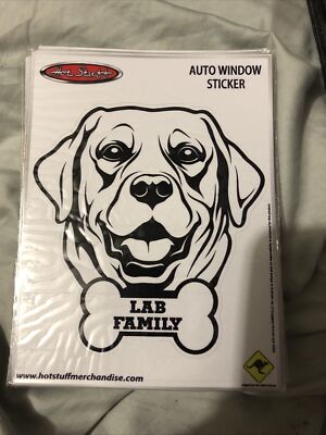 Auto window sticker Lab family freepost acc418 | eBay Australia