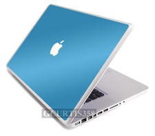 SKY BLUE Vinyl Lid Skin Cover Decal fits Apple G4 Powerbook 15" Laptop