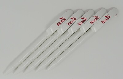 5x Kugelschreiber Winston NEU Kuli Werbung Prodir Zigaretten Tabak weiß rot samm