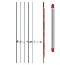 10pc Portable Hollow Earthworm Hooking Needle Stainless Steel Worm Upper Needles