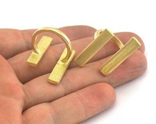 Adjustable Ring Raw brass 18mm 7.5US inner size 3599
