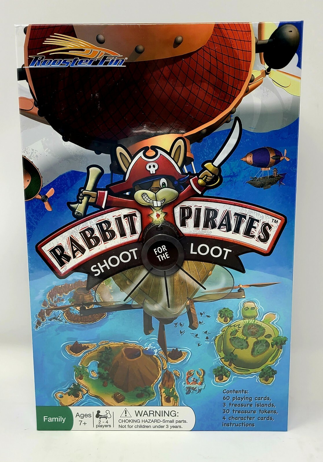 Rabbit Pirates Family Board Game - Educational Card Game of War for Treasure