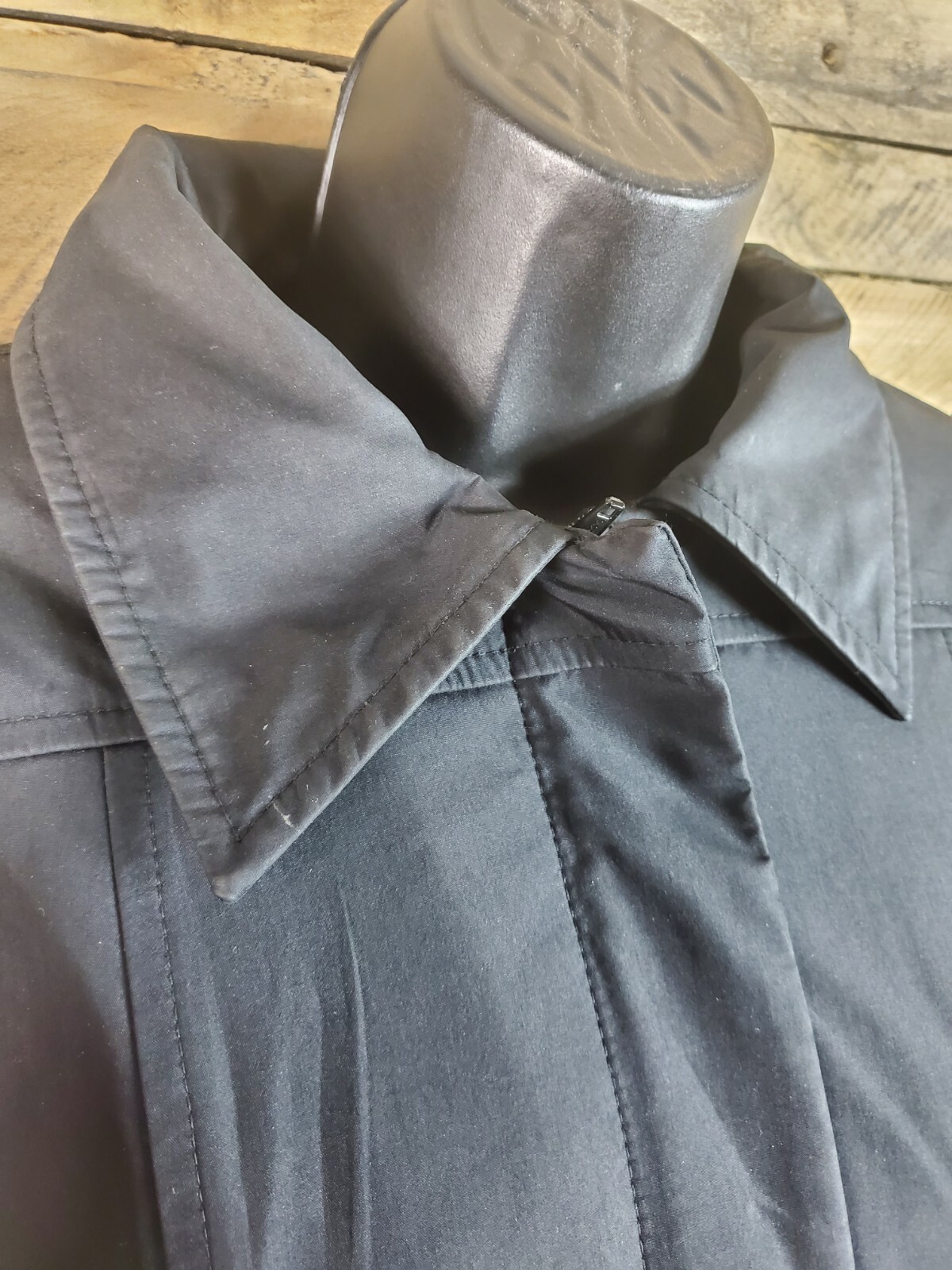 Express Worldwide Jacket Black Polyester Small Ch… - image 5