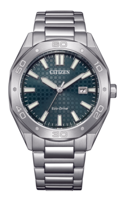 み Citizen Eco-Drive Dark Green Dial 100m Stainless Steel Men's Watch