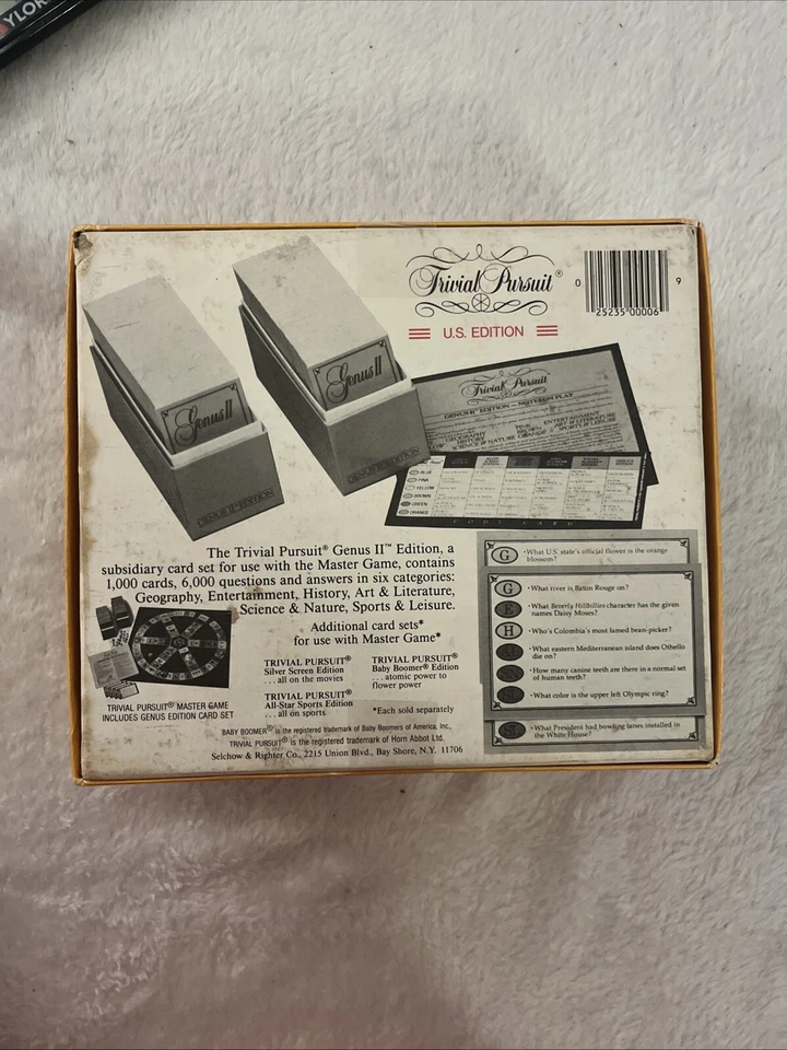 Trivial Pursuit Genius II Edition Subsidiary Card Set for Master Board Game - Image 4 of 4