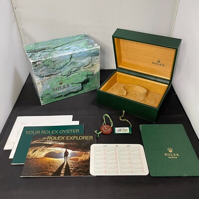 ROLEX EXPLORER 16570 Watch Box Case 64.00.02 Booklet(2002) C Ring