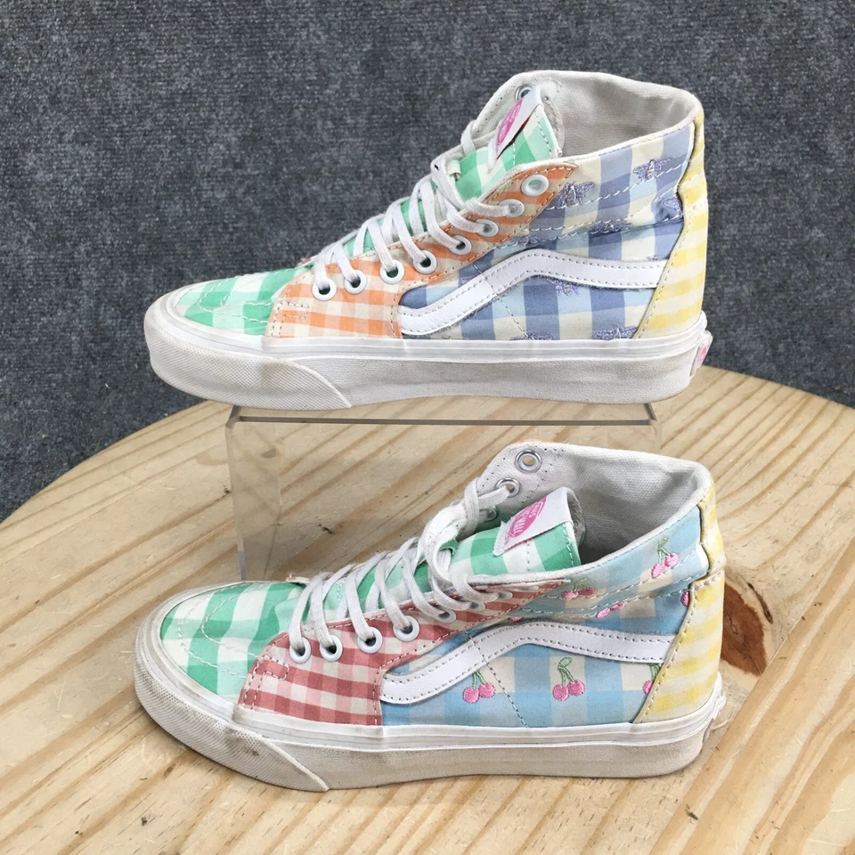 Vans туфли мужские 4,5 женщин 6 Sk8-Hi имбирь блок сужающийся Hi кроссовки многоцветный - Изображение 2 из 4