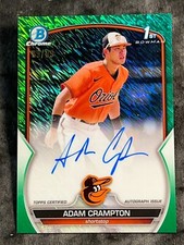 2023 Bowman Chrome 1st GREEN REFRACTOR PROSPECT ROOKIE AUTO Adam Crampton /99