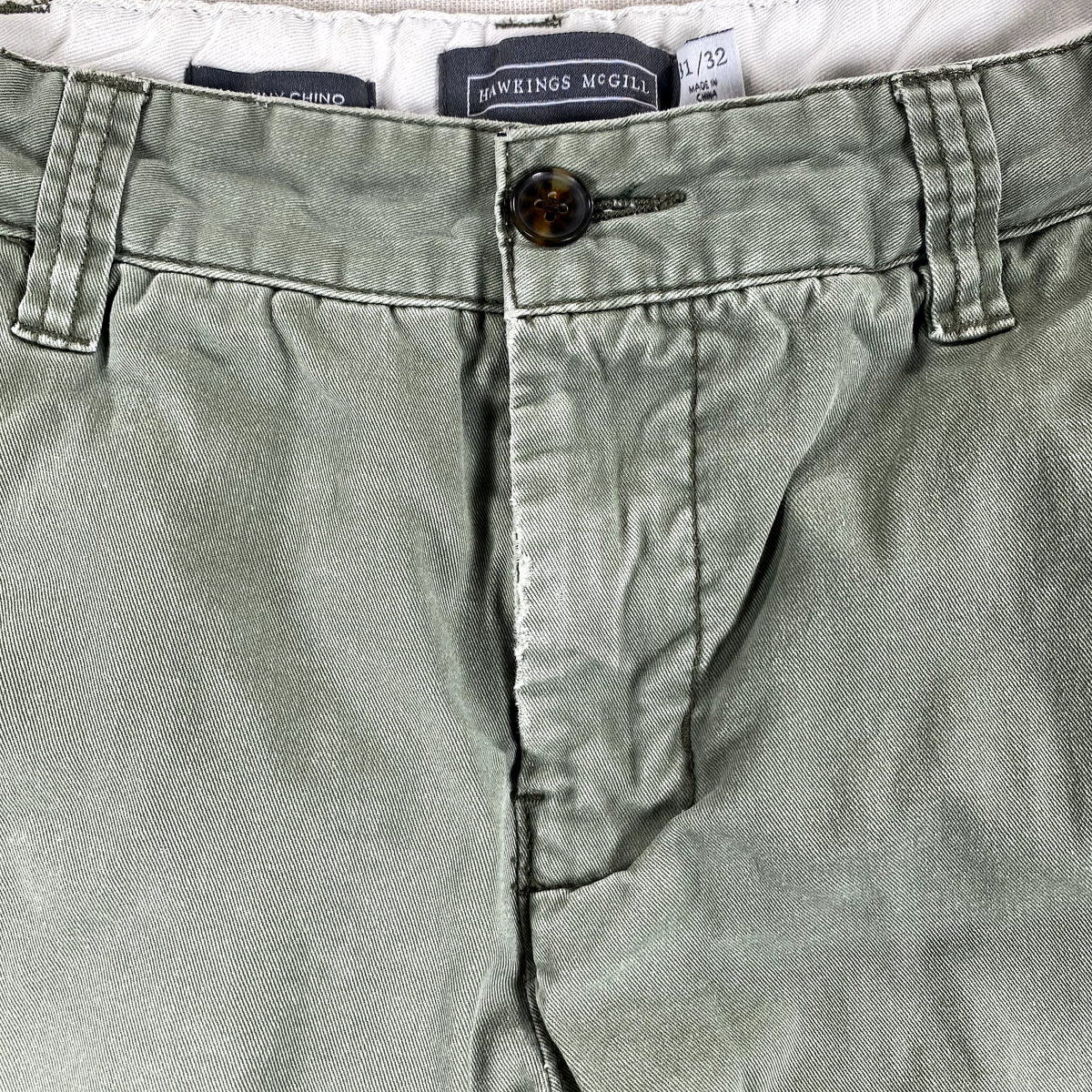 Hawkins McGill Skinny Chino Pants Mens 31x32 (Actual 31x29) Olive Green  Casual
