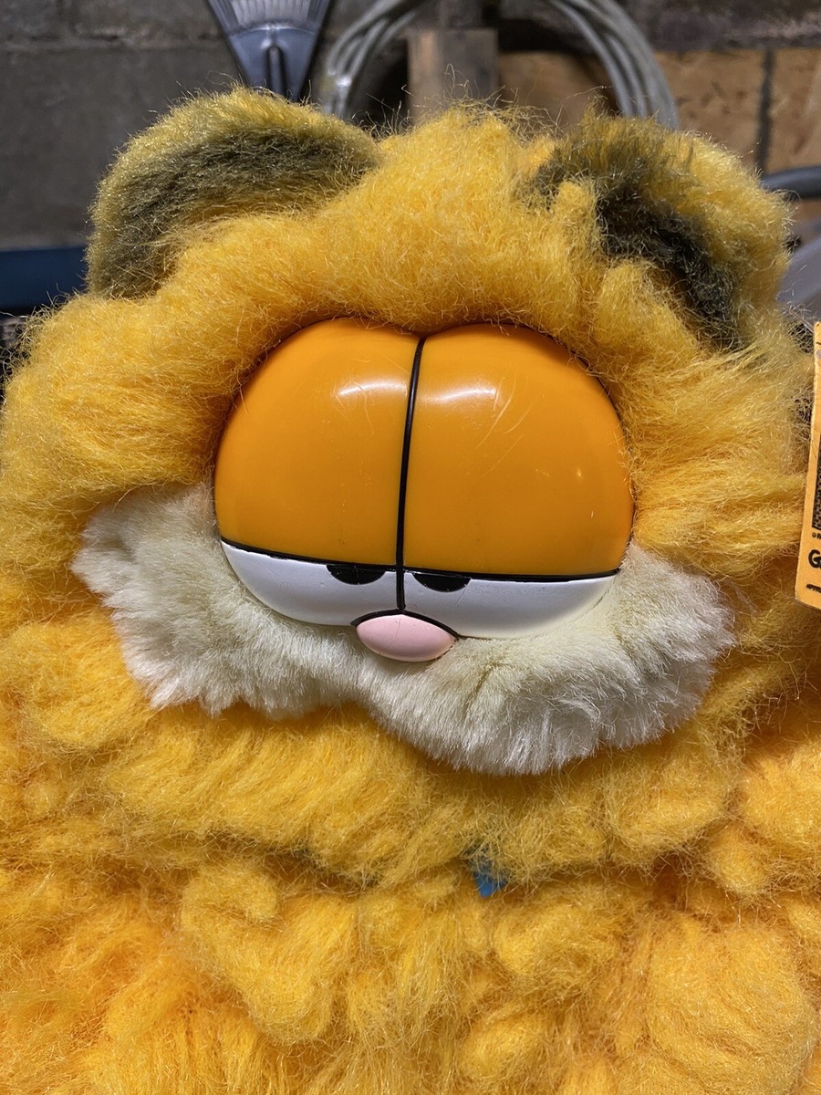 ガーフィールド DAKIN社 VERY RARE Vintage Dakin Fluffy Garfield Cat Plush With Bow