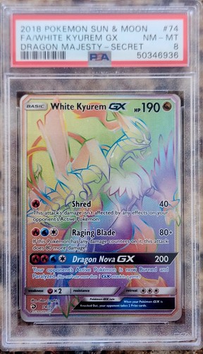 White Kyurem-GX graded PSA 8 for sale on eBay