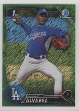 2016 Bowman Chrome Prospects Green Shimmer Refractor 34/99 Yadier Alvarez 2l4