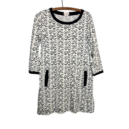 Robe pyjama décalé imprimé nœud Kate Spade New York poches M coquette confort - Photo 1/5