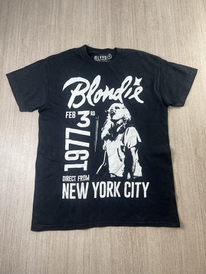 Target Blondie T-Shirt Debbie Harry 1977 NYC Konzert Grafik Tee Gr. M schwarz