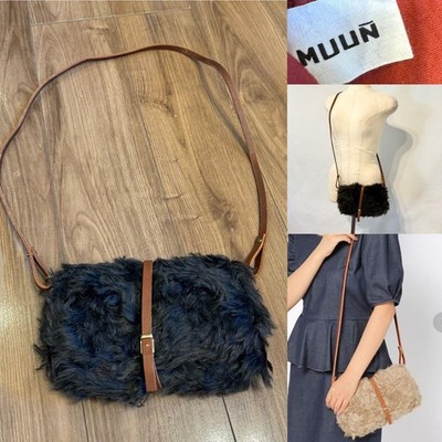 MUUN Dark Gray Steiff Wool Shoulder Bag - Excellent Condition