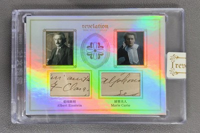 Albert Einstein Marie Curie 2025 Eternal Revelation  48/50 Cut Letter Patch Card