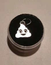 Poo Emoji Poop Emoji Charm .999 Fine Silver Hand Pour 1.4 Grams Solid With COA