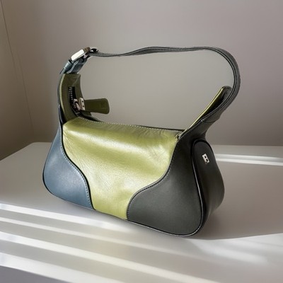 Authentic Bally micro mini Handbag Green Leather From Japan 01052