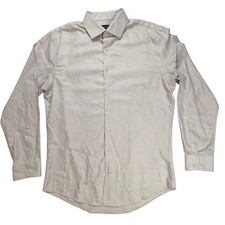 Nordstrom Mens ShopDress Shirt 16 34-35 TrimFit Non-Iron Stretch Lavender Purple