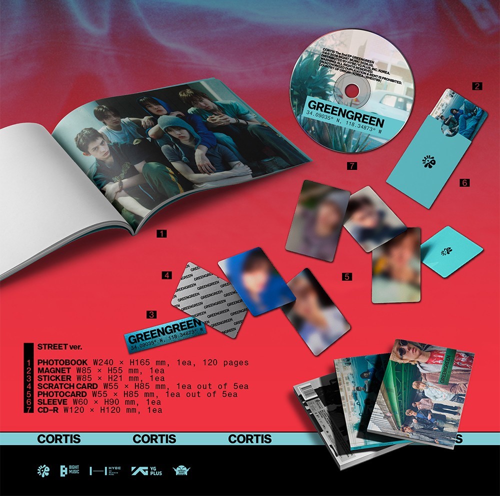 CORTIS [GREENGREEN] 2nd EP Album CD+Photo Book+Magnet+Sticker+2