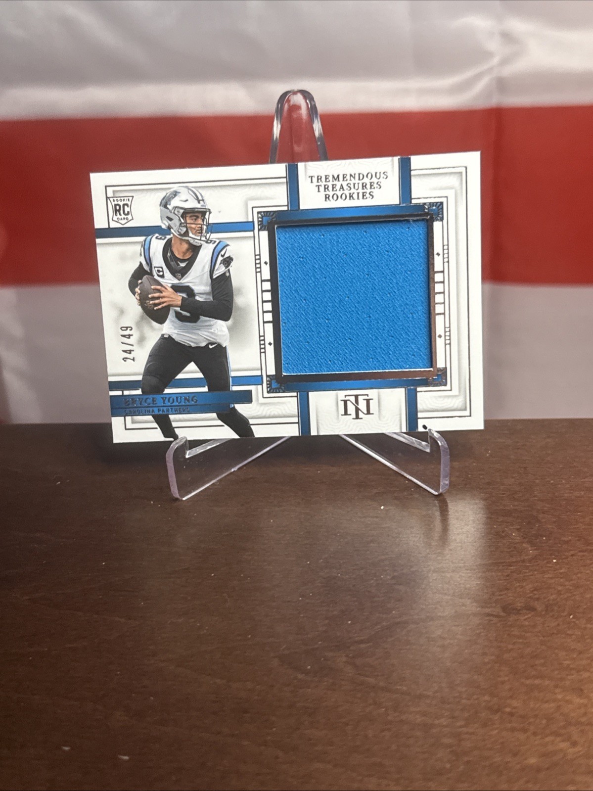 Bryce Young Panini National Treasures Tremendous Treasures Rookies Relics #BYG Holo Silver