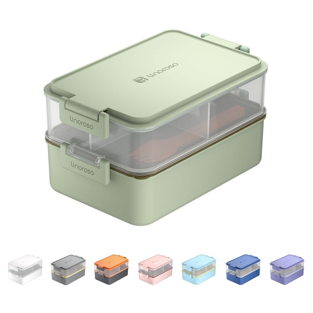 Stackable Bento Box for Adults - Perfect On-the-Go Lunch Container for Meals