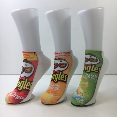 Pringles-Themed Novelty Ankle Socks 3-Pack - Original Cheddar & Sour Cream