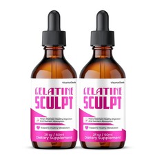 Gelatine Sculpt Drops, Max Strength Formula, GelatineSculpt Supplement 2 pack 