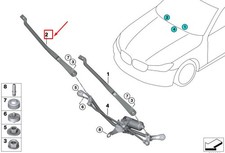 BMW 6 Gran Turismo G32 Wischerarm vorne links LHD 61619463870 NEU ORIGINAL