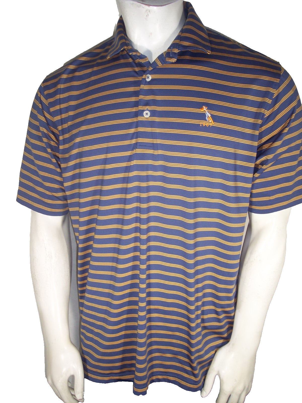 Turtleson Large Blue Striped Performance Stretch … - image 3
