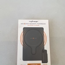 myCharge MagLock Magnetic Wireless Power Bank Black 6000mAh for iPhone 12 Qi