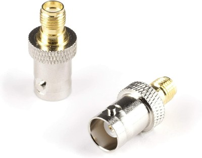 Gold SMA Female to BNC Female - Male to Female Adapter RF Connector - 25 Pack