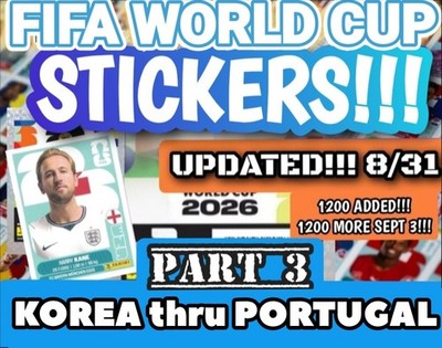 8/31 UPDATE!!! BUY 2 GET 1 FREE  2026 FIFA World Cup Panini Stickers #3