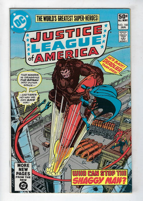 Justice League of America # 186 Shaggy Man appearance Cents Issue (1981) VFNM