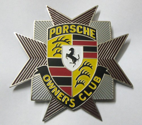 Porsche owners club badge grill badge emblem