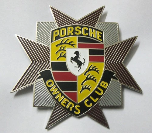 Porsche owners club badge grill badge emblem