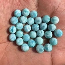 Natural Larimar Round 4x4 mm to 20x20 mm Cabochon Loose Gemstone Lot